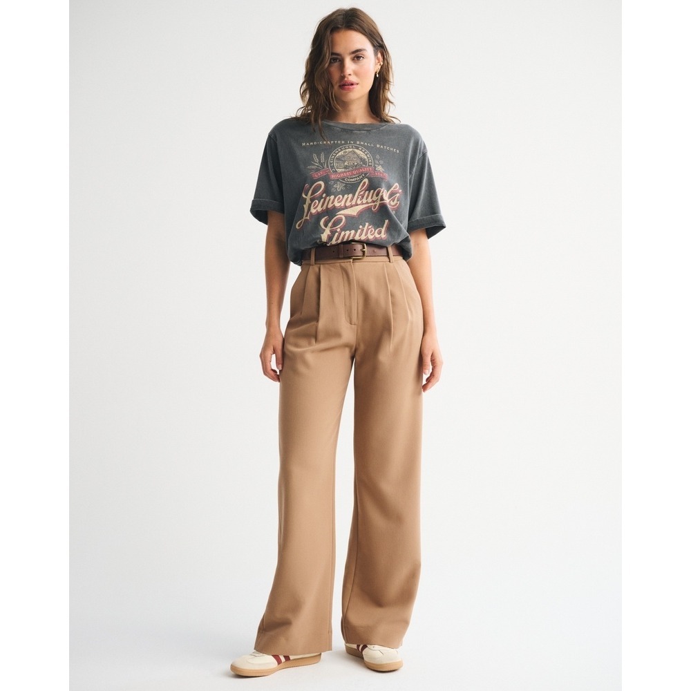 Women's Tan Wide-Leg Pants
